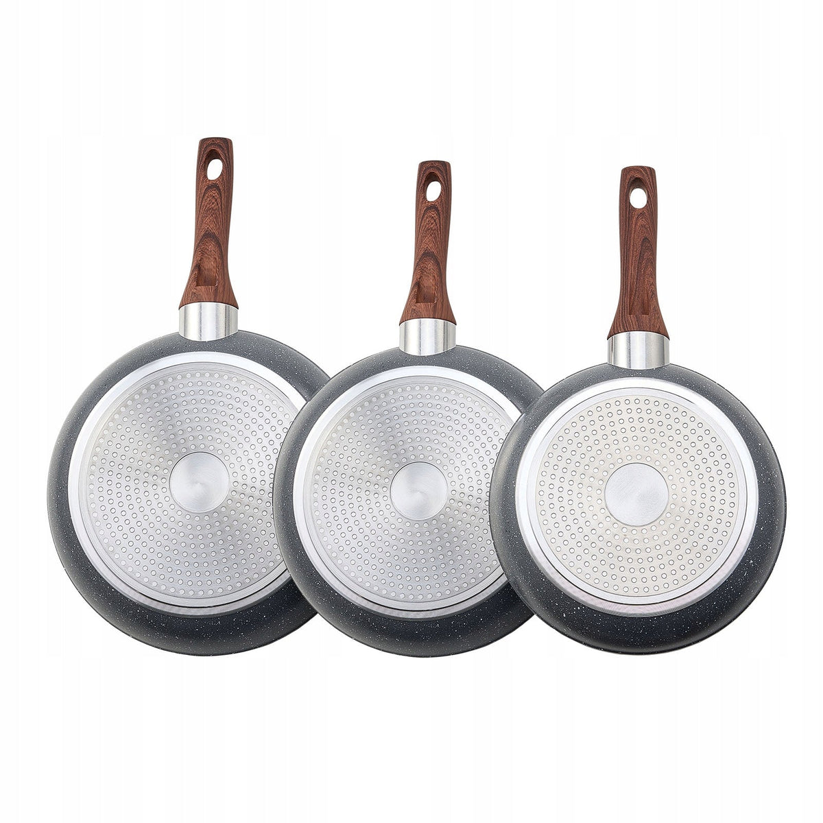 VEVOR 3-PIECE NON-STICK ALUMINUM FRY PAN SET HEAVY-DUTY