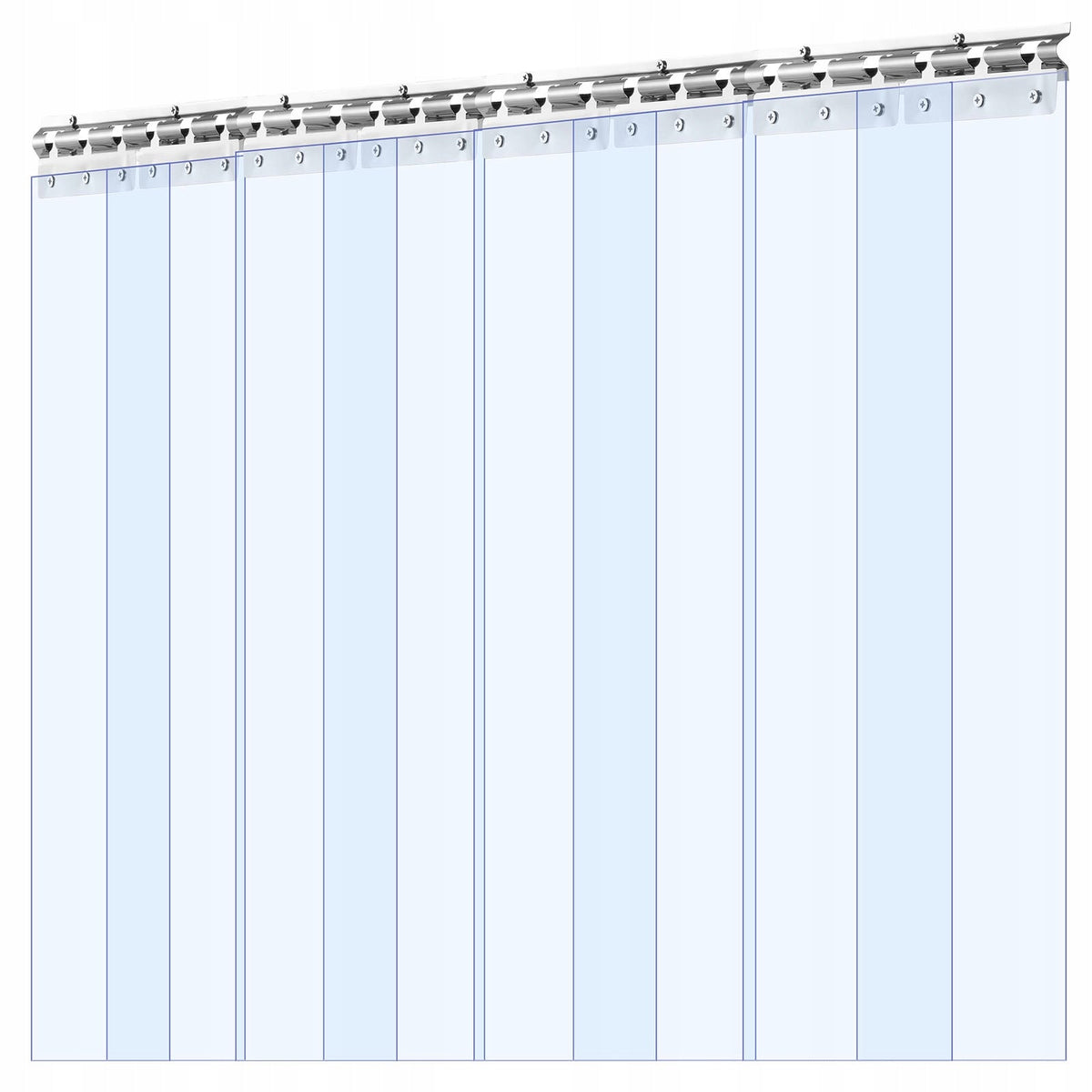 VEVOR CLEAR PVC STRIP CURTAIN 1220X2134MM 2MM 8 PCS HEAVY-DUTY