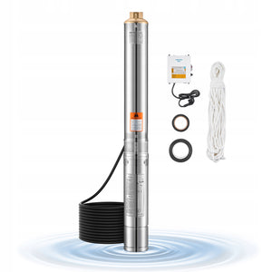 VEVOR SUBMERSIBLE PUMP POWER 1100W FLOW 65L MIN HEIGHT 85M STEEL