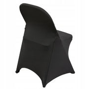 VEVOR 50 PCS FOLDING CHAIR COVERS ELASTIC SPANDEX BLACK