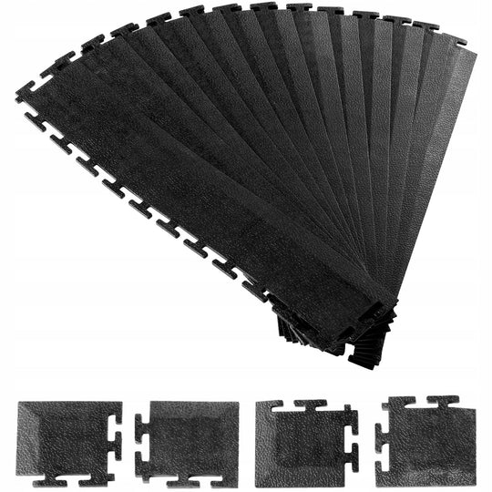 VEVOR GARAGE EDGING STRIP SET OF 12 PIECES 4 PVC CORNERS