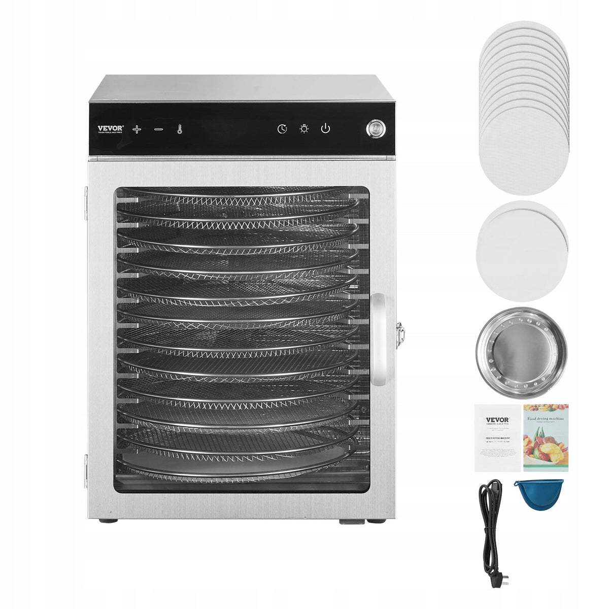 FOOD DEHYDRATOR VEVOR 12 TRAYS STAINLESS STEEL 800W ELECTRIC PREMIUM