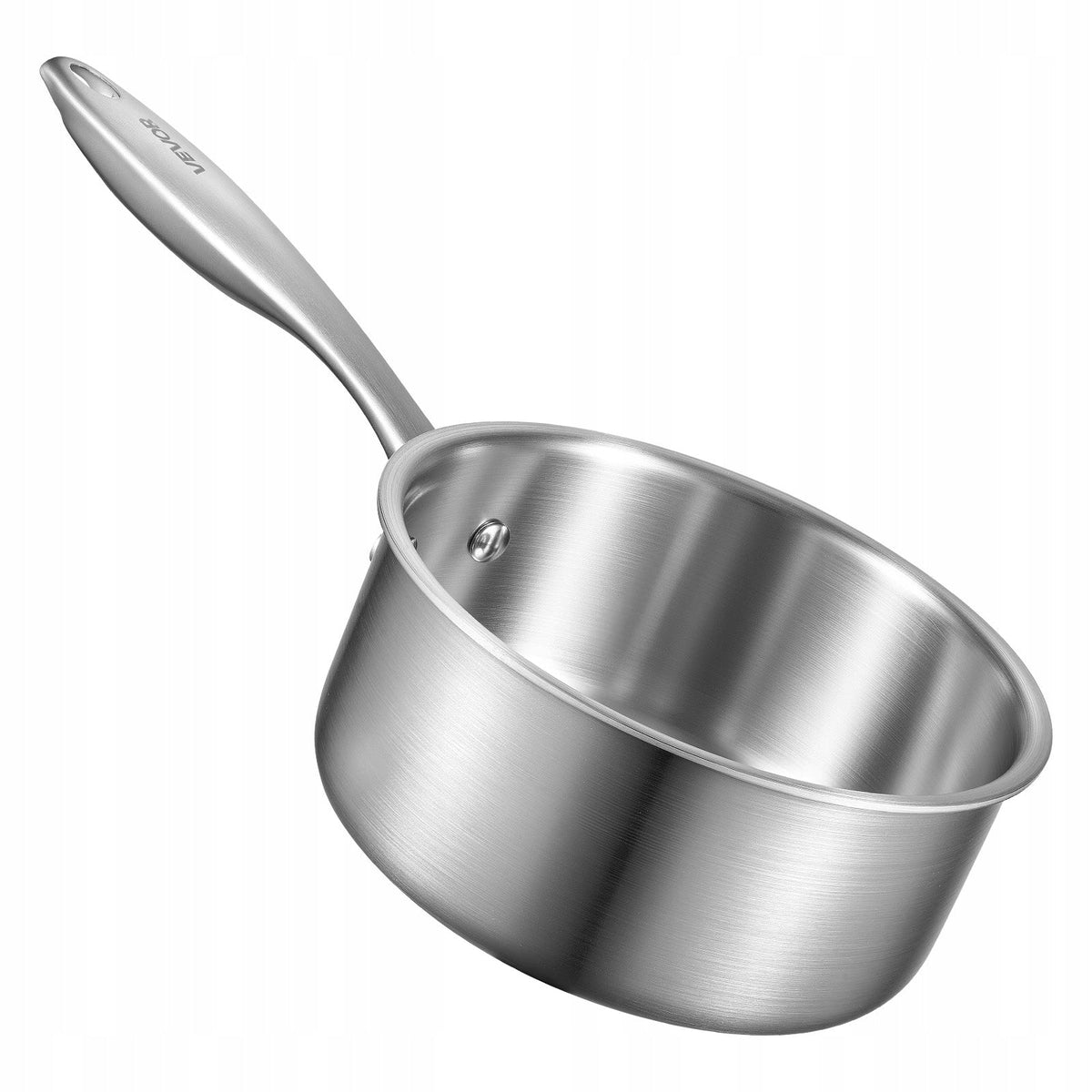VEVOR COOKING POT SAUCEPAN 1 42L WITH GLASS LID STAINLESS STEEL