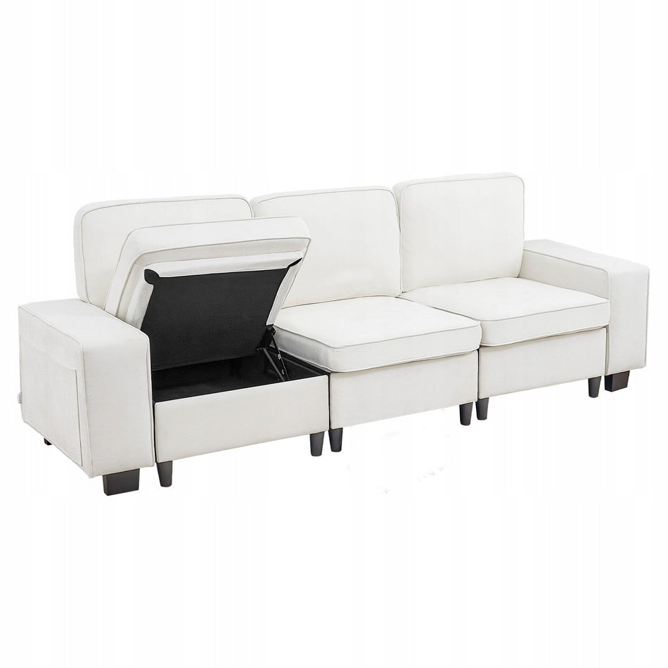 VEVOR 3-SEATER MODULAR LOUNGE SOFA WITH STORAGE