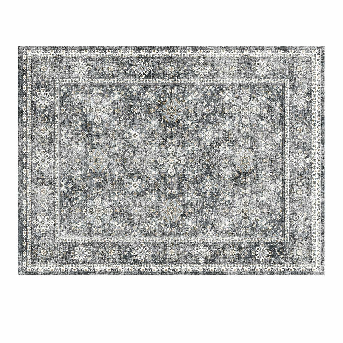 VEVOR CARPET 2439X3048 MM SHORT PILE WASHABLE NON-SLIP GREY