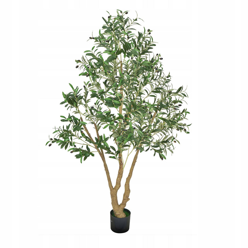 VEVOR ARTIFICIAL OLIVE TREE 180CM WITH BLACK POT REALISTIC LEAVES