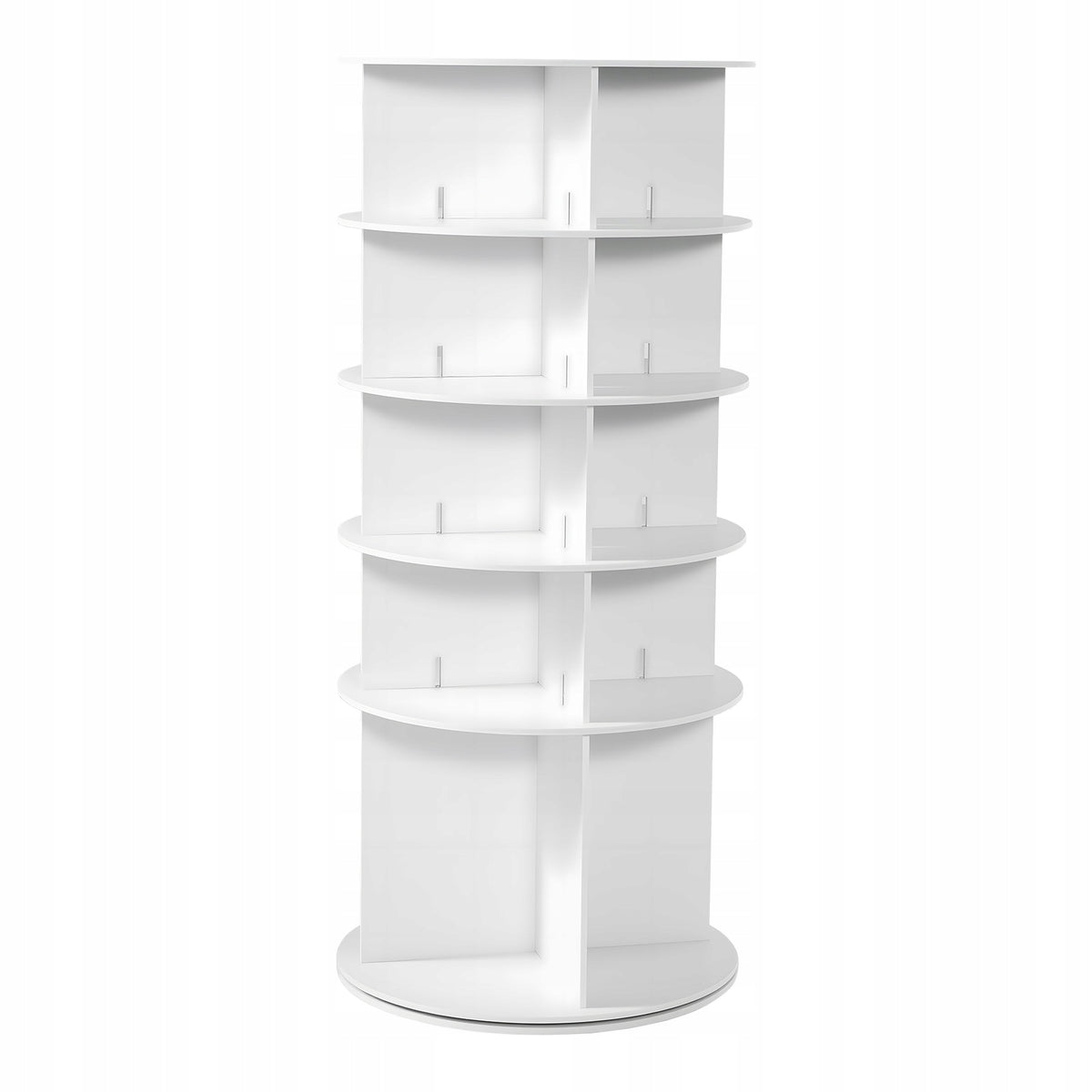 VEVOR 360 ROTATING 5-TIER SHOE RACK FOR 20 PAIRS WHITE STURDY
