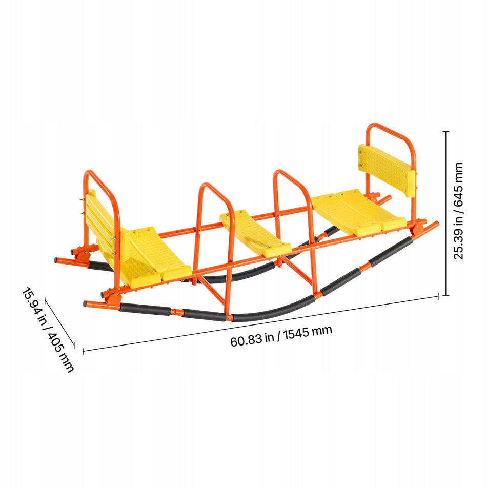 VEVOR 3-SEATER CHILDREN'S SWING, STURDY METAL, 90 KG CAPACITY