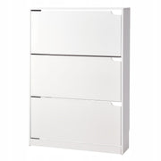 VEVOR SHOE CABINET WITH 3 DROP-DOWN DOORS WHITE SPACE-SAVING