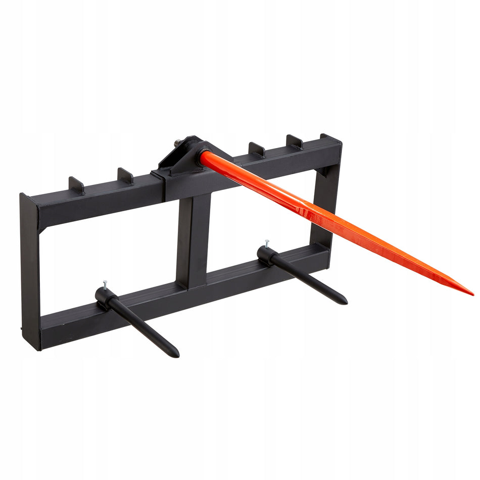 VEVOR 725 KG LOADER BALE SPEAR STRONG TOOTH 49 INCH WITH SPRING STEEL