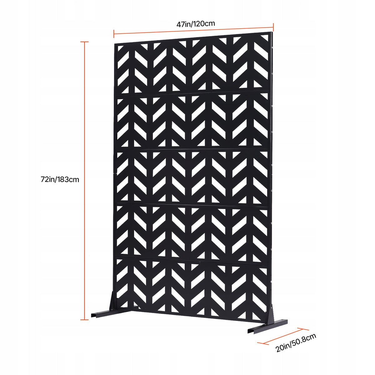 VEVOR FOLDING PRIVACY SCREEN 120X50.8X183 CM METAL HEAVY DUTY
