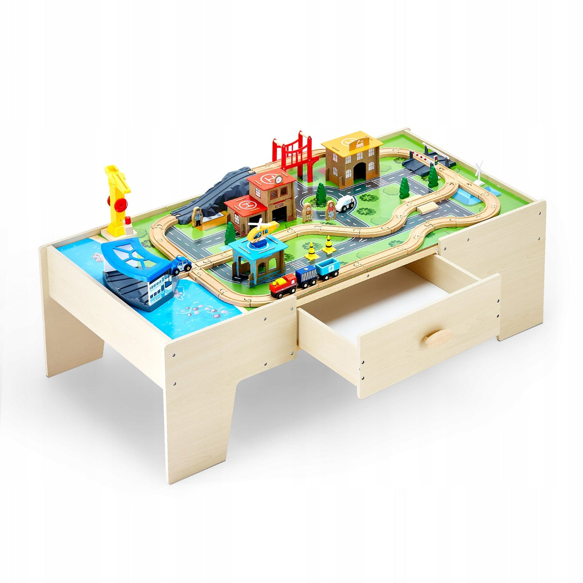 VEVOR WOODEN PLAY TABLE 62 PIECES STRONG STURDY SET FOR CHILDREN