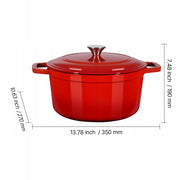VEVOR 5.68L CAST IRON ENAMELED DUTCH OVEN FOR BAKING BREAD DURABLE SOLID