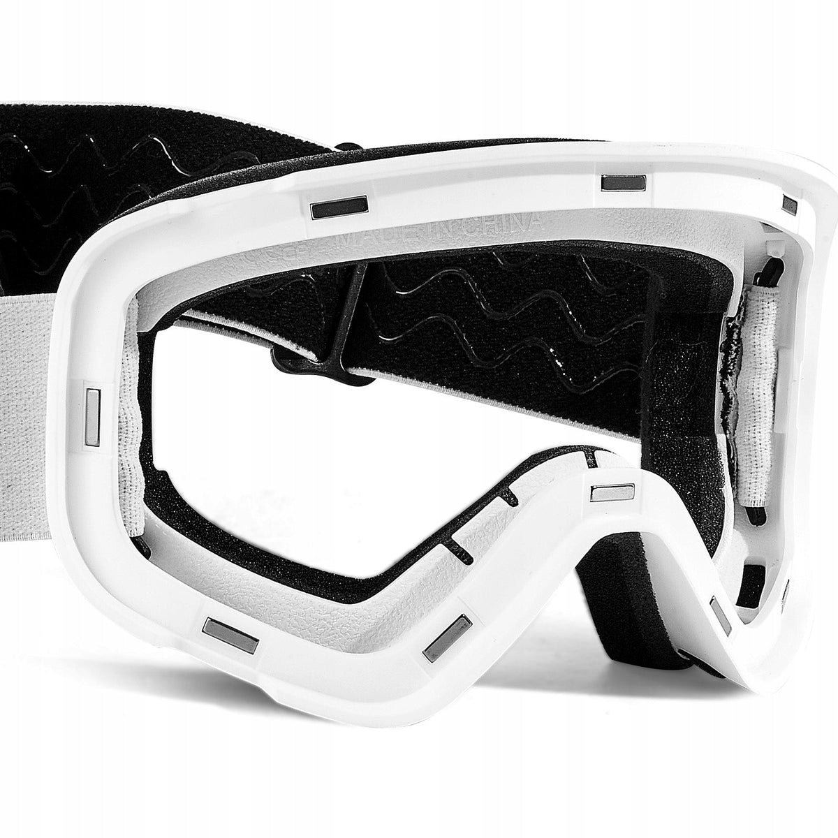 FRAMELESS SKI GOGGLES VEVOR CYLINDRICAL MAGNETIC PINK LENSES