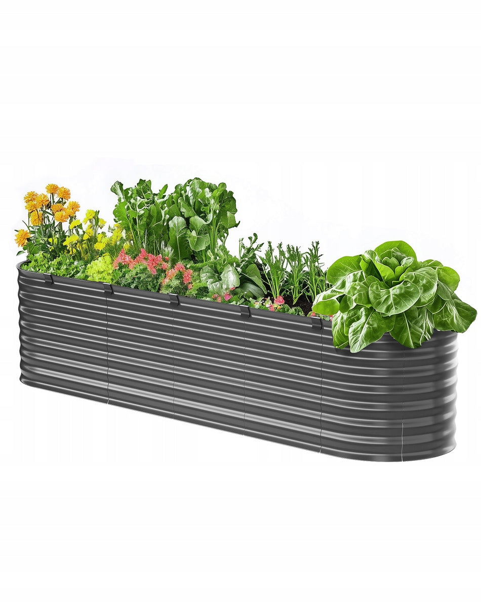 VEVOR 240X60X56 CM GALVANIZED METAL RAISED GARDEN BED PLANTER