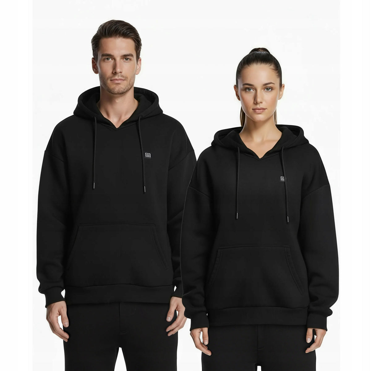 VEVOR HEATED HOODIE UNISEX 5 ZONES 16000MAH 7.4V 15W BLACK
