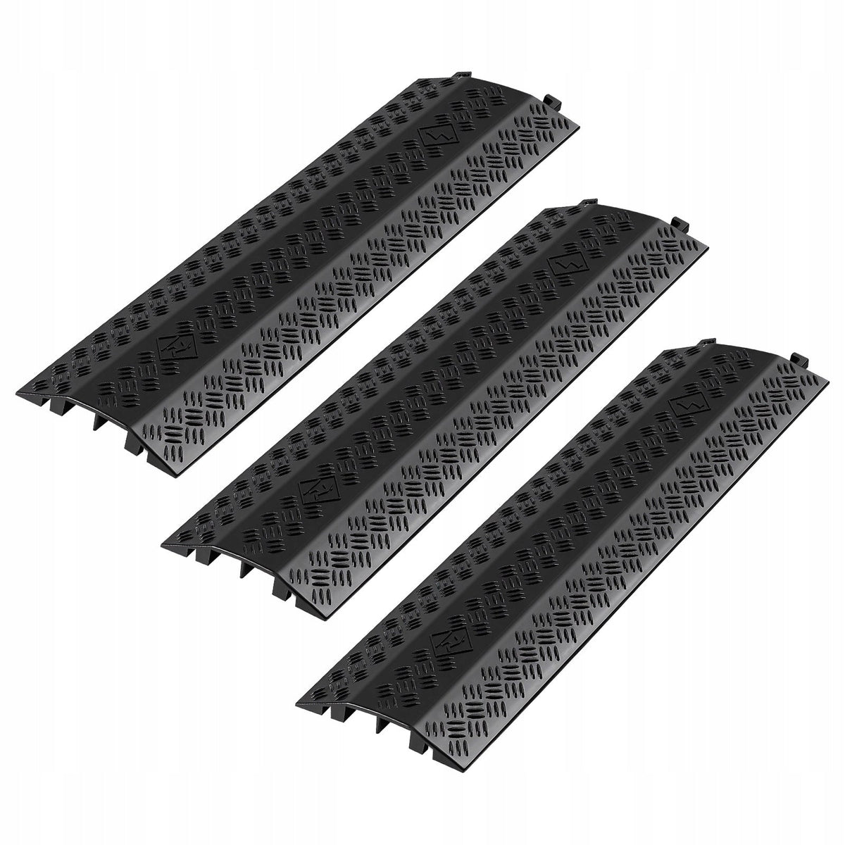 VEVOR CABLE COVER 975 MM 3 PCS STRONG AXLE LOAD CAPACITY 7938 KG BLACK
