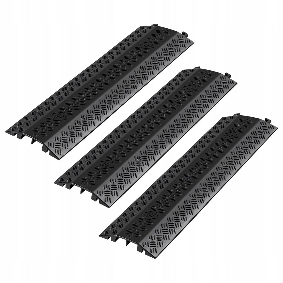 VEVOR CABLE COVER 975 MM 3 PCS STRONG AXLE LOAD CAPACITY 7938 KG BLACK
