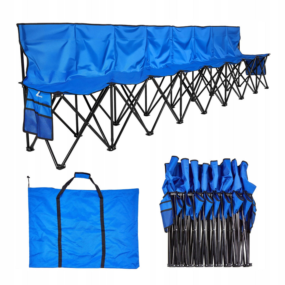VEVOR PORTABLE CAMPING BENCH FOR 8 PEOPLE WITH SIDE POCKETS