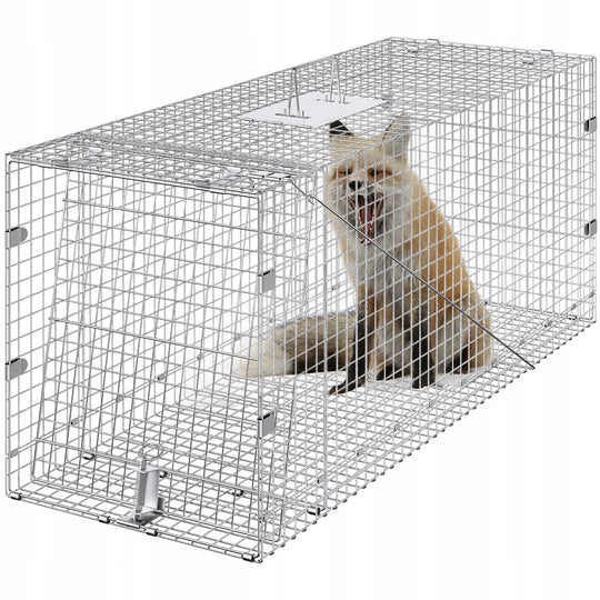 VEVOR MARTEN TRAP 1067X406X457MM LIVE CATCH SOLID GALVANIZED