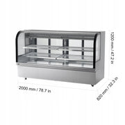 VEVOR 901L 4-TIER COMMERCIAL REFRIGERATED DISPLAY CASE WITH LED LIGHTING, HEAVY DUTY STEEL