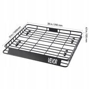 VEVOR HEAVY DUTY ROOF RACK BASKET 1095X1270X105 MM LOAD CAPACITY 68 KG