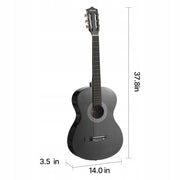 VEVOR 38 INCH 960 MM CONCERT GUITAR WOODEN STARTER KIT BEST