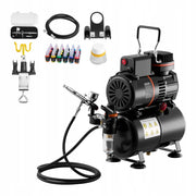 VEVOR 1/6 HP AIRBRUSH KIT WITH AIR COMPRESSOR AND 24 ACRYLIC PAINTS