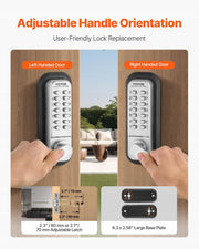 VEVOR 14-Key Double-Sided Heavy-Duty Mechanical Keyless Lock