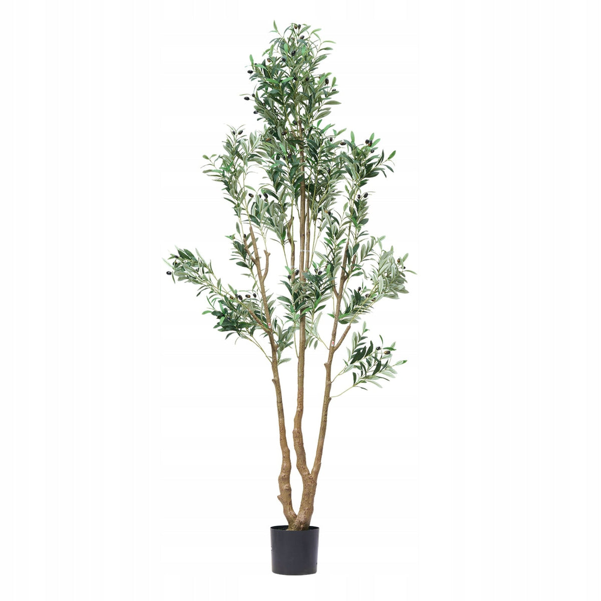 VEVOR 210CM ARTIFICIAL OLIVE TREE WITH BLACK POT REALISTIC LEAVES