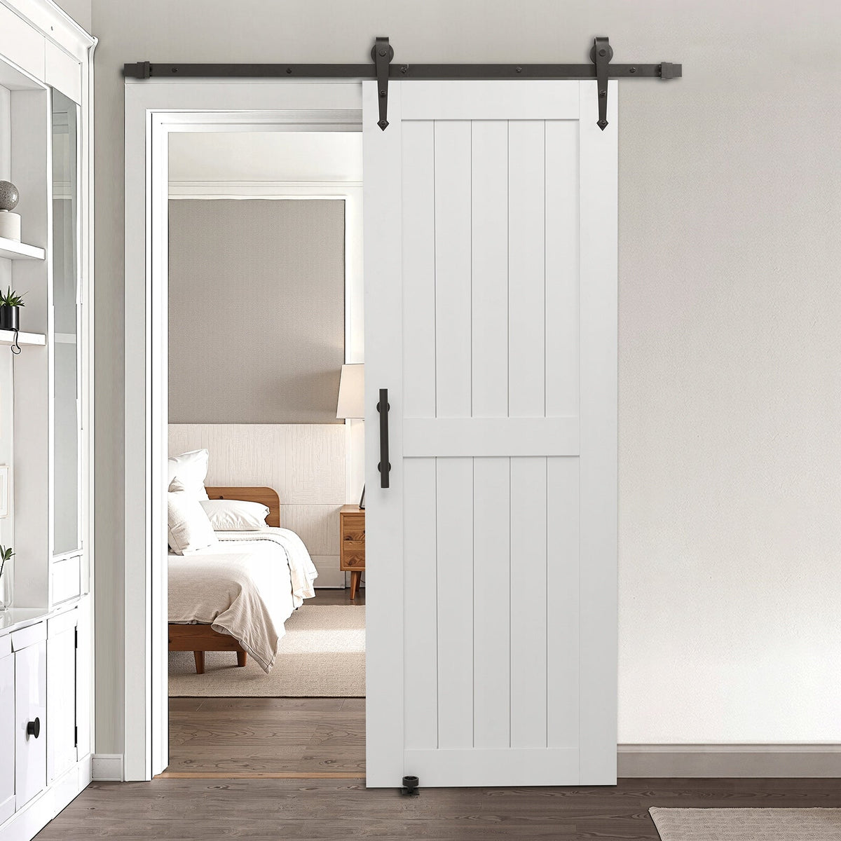 VEVOR 762X2134MM PROFESSIONAL BARN SLIDING DOOR SYSTEM WITH PANEL