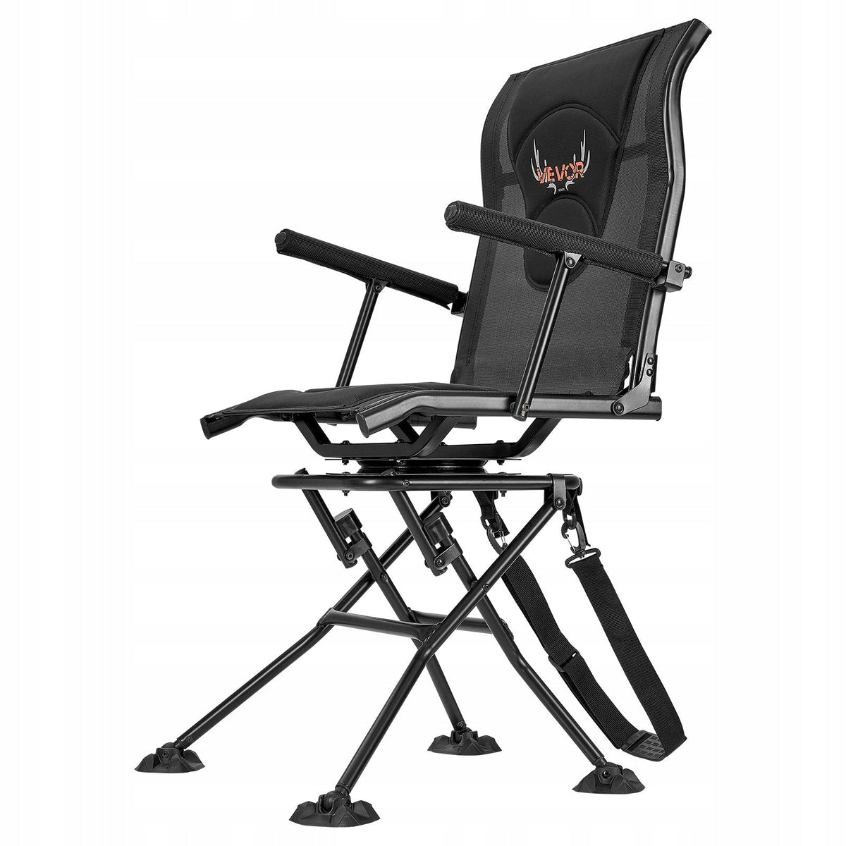 VEVOR FOLDING CAMPING FISHING CHAIR WITH ARMRESTS 360 ROTATING