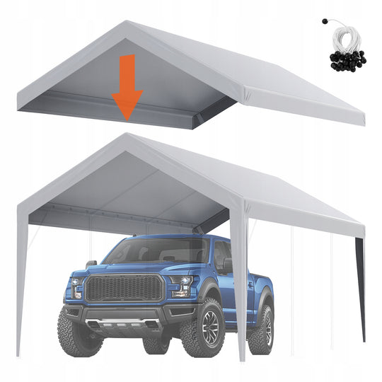 VEVOR 3x6m GARAGE TENT CARPORT WATERPROOF ROOF AWNING GREY