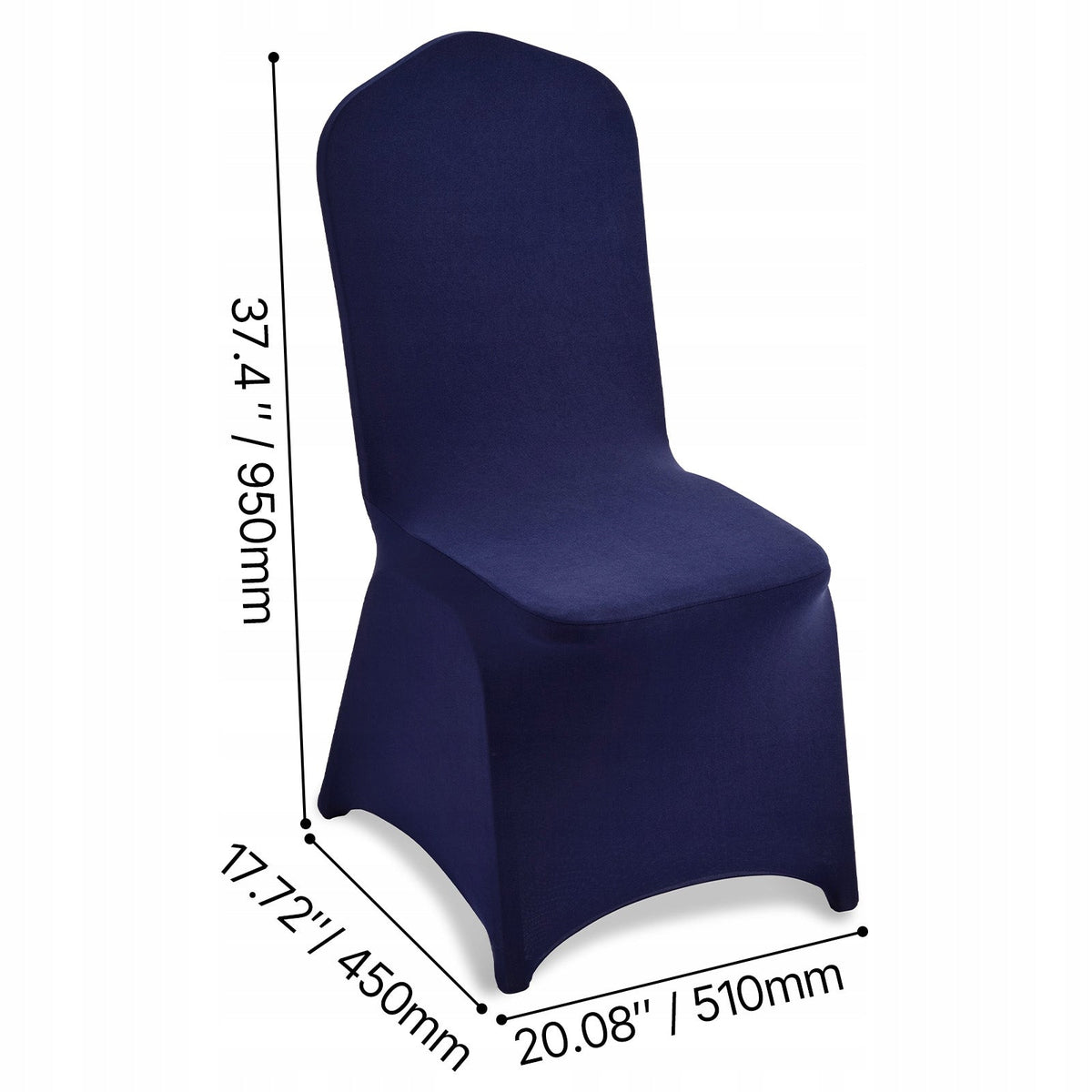 VEVOR 50 PCS NAVY BLUE ELASTIC WASHABLE CHAIR COVERS FOR WEDDINGS