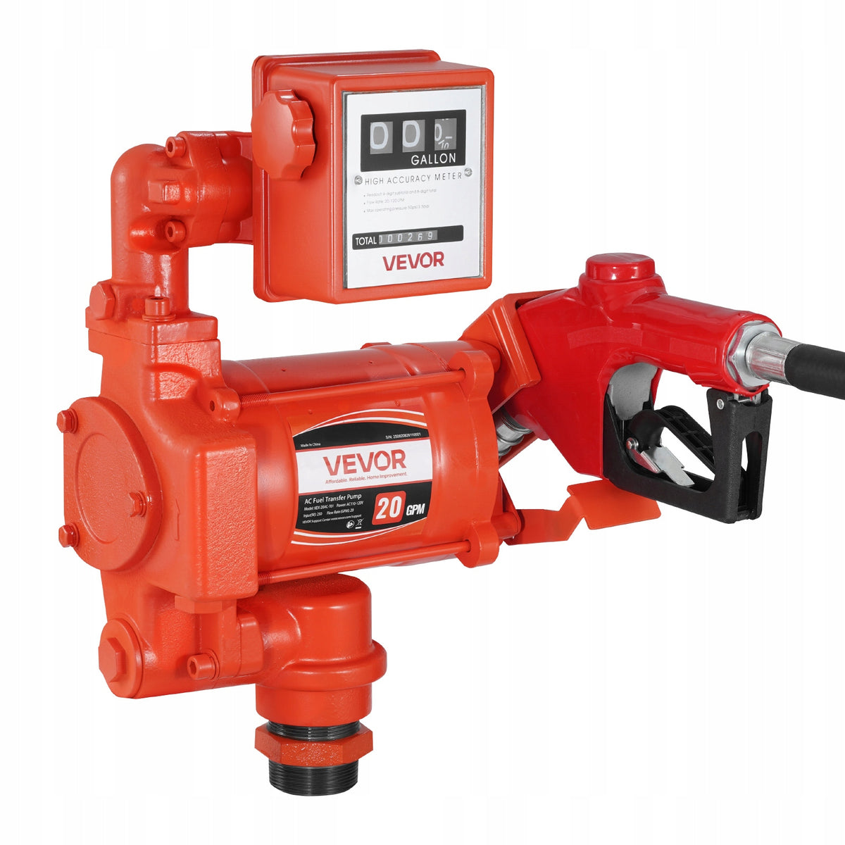 VEVOR 230V 20 GPM 76 L/MIN PROFESSIONAL FUEL TRANSFER PUMP