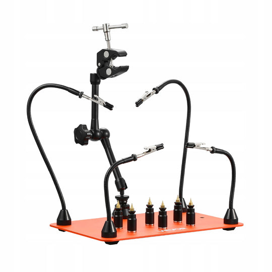 VEVOR MAGNETIC SOLDERING STATION WITH 4 FLEXIBLE ARMS AND STURDY BASE