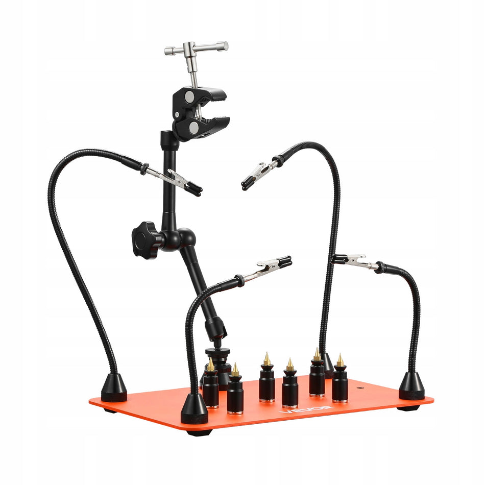 VEVOR MAGNETIC SOLDERING STATION WITH 4 FLEXIBLE ARMS AND STURDY BASE