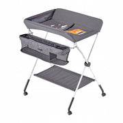 VEVOR FOLDABLE CHANGING TABLE WITH SIDE BASKET, 4-LEVEL HEIGHT ADJUSTABLE