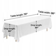 VEVOR SET OF 6 TABLECLOTHS 2286X3353MM POLYESTER REUSABLE STRONG