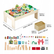 VEVOR WOODEN PLAY TABLE 84 PIECES FOLDABLE BIN STURDY
