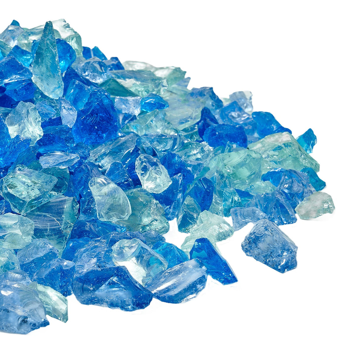 VEVOR FIREPROOF GLASS 4.5KG FIREPLACE GLASS STONES SEA BLUE