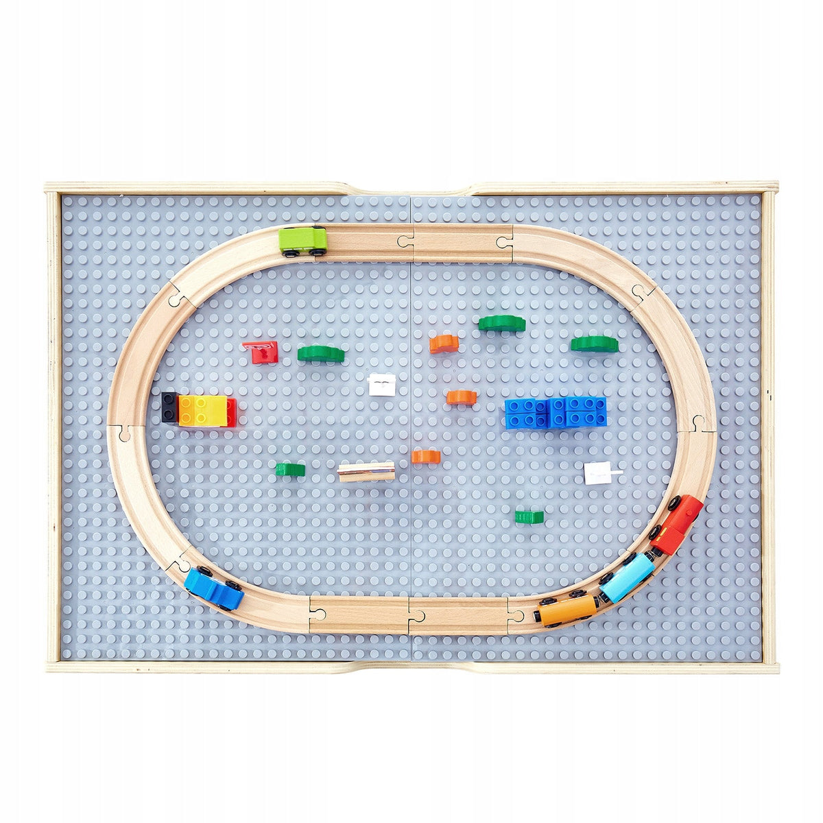 VEVOR ACTIVITY TABLE WITH 290 BLOCKS AND 30-PIECE WOODEN SET