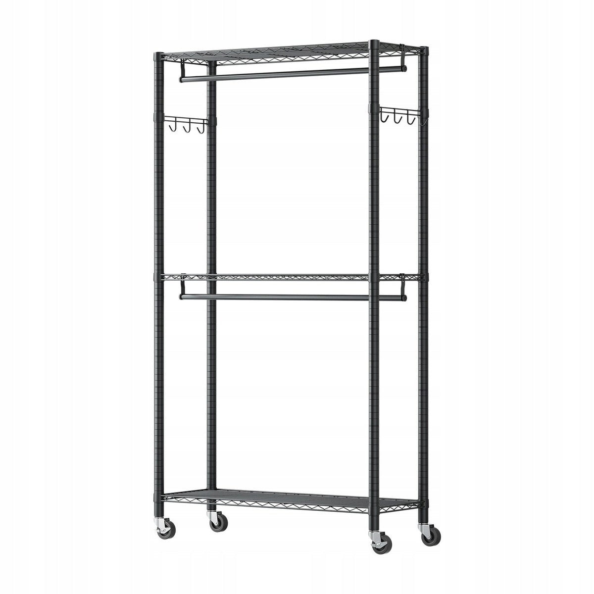 VEVOR CLOTHES RACK ON WHEELS ADJUSTABLE CARBON STEEL STRONG