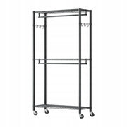 VEVOR CLOTHES RACK ON WHEELS ADJUSTABLE CARBON STEEL STRONG