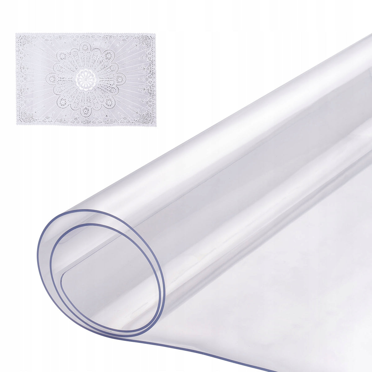 VEVOR PLASTIC TABLE COVER 14X24 INCHES CLEAR THICKNESS 1.5 MM STURDY