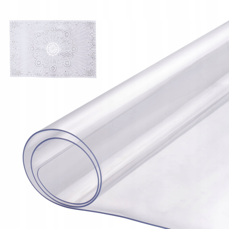 VEVOR PLASTIC TABLE COVER 14X24 INCHES CLEAR THICKNESS 1.5 MM STURDY