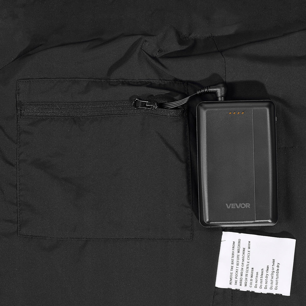 VEVOR HEATED JACKET FOR MEN WITH 7.4V BATTERY, 5 HEATING ZONES, WATERPROOF