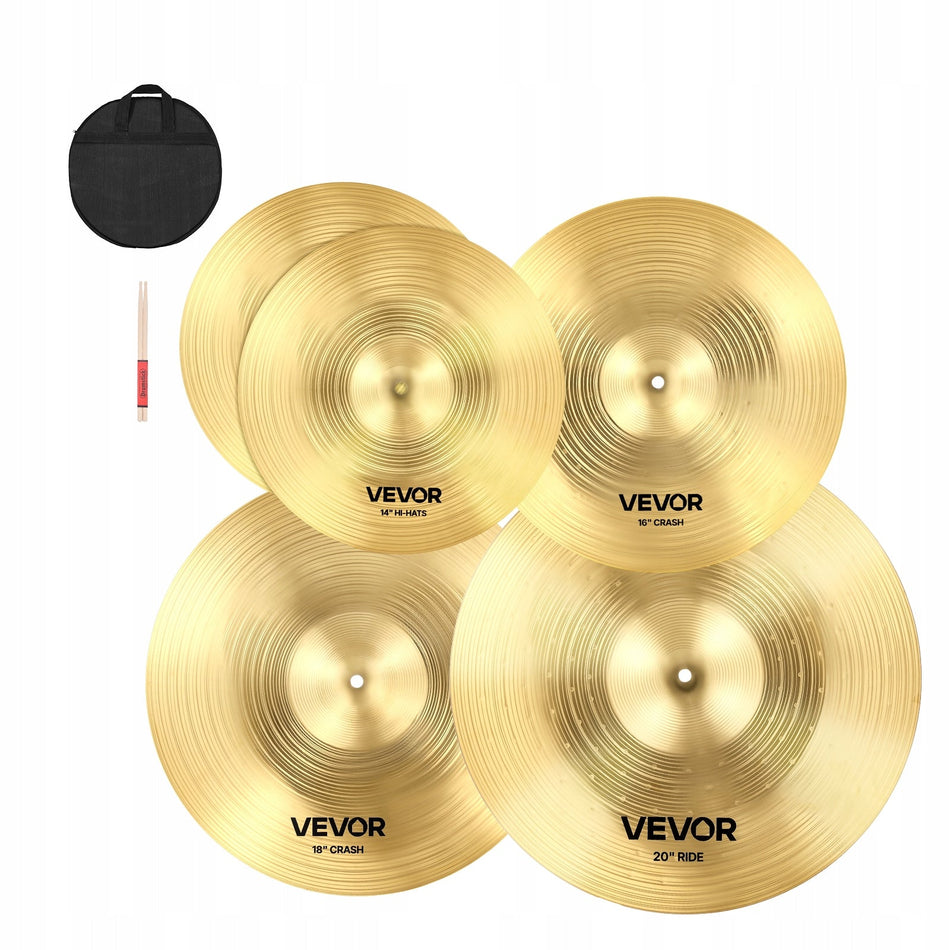 VEVOR 4-PIECE DRUM CYMBAL SET 355 400 455 505 MM PREMIUM