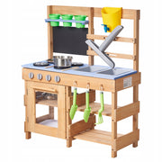 VEVOR PREMIUM WOODEN PLAY KITCHEN WITH STOVE AND ACCESSORIES FOR