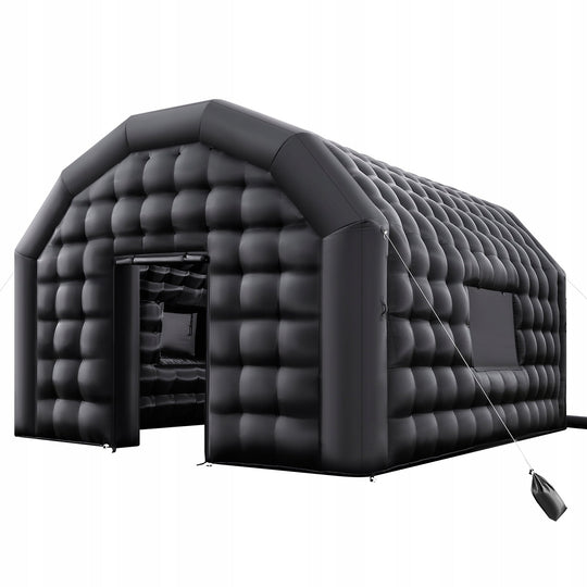 VEVOR INFLATABLE PARTY TENT 6X5X3.65M BLACK PREMIUM 210D OXFORD
